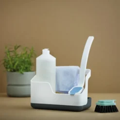 Sink-Caddy förvaring, vit-grå