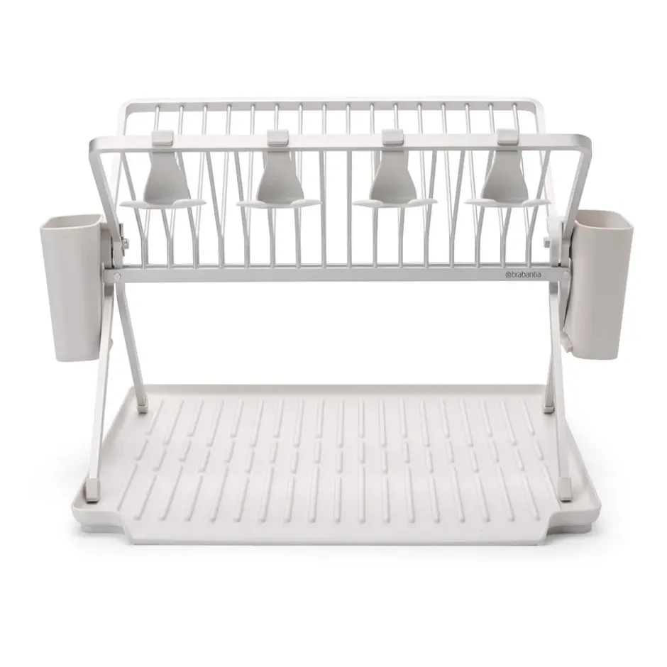 Sinkside hopfällbart diskställ 51 cm, Ljusgrå