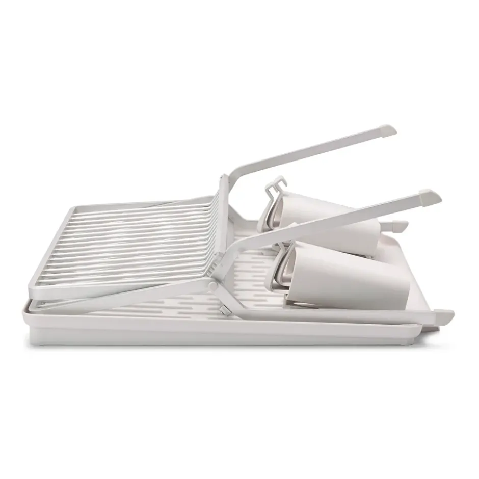 Sinkside hopfällbart diskställ 51 cm, Ljusgrå