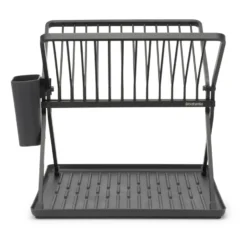 Sinkside hopfällbart diskställ 37 cm, Mörkgrå