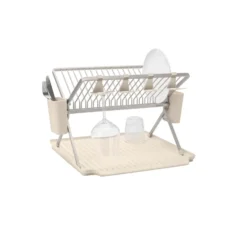 Sinkside hopfällbart diskställ 51 cm, Soft Beige