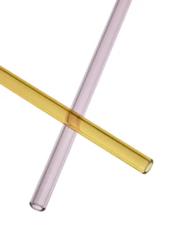 Sipsavor sugrör 200 mm 2-pack, Rosa-gul