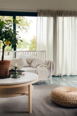 Skylight gardin med veckband 280x290 cm, Oatmeal