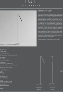 Snake golvlampa, Chrome