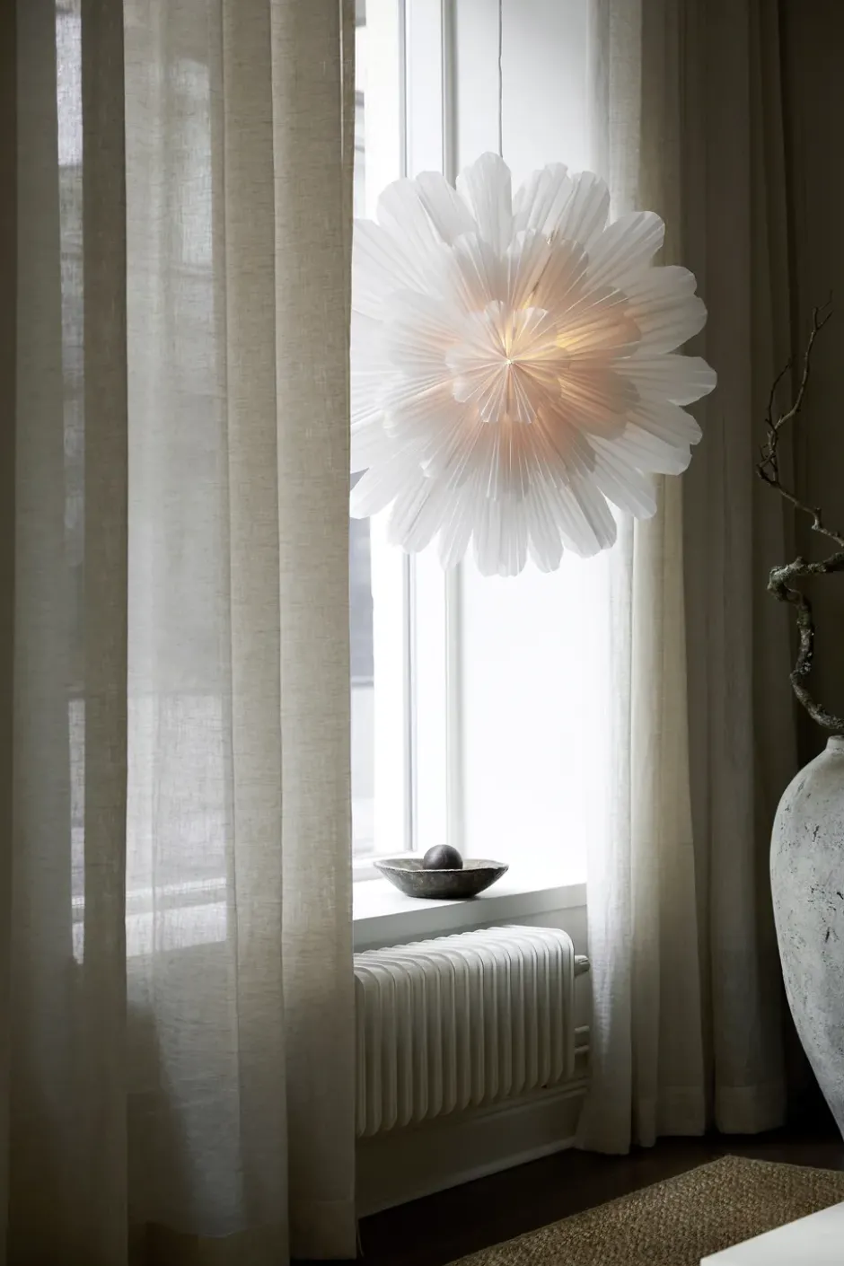 Snöblomma adventsstjärna, Ø80 cm