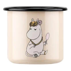Snorkmaiden Retro emaljmugg 37 cl, Beige