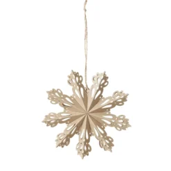 Snowflake juldekoration natural, Ø15 cm