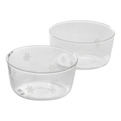 Snöstjärna skål Ø10 cm 2-pack, Glas