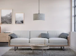 Soft pendel Ø40 cm, Grå ull