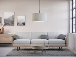 Soft pendel Ø57 cm, Vit ull