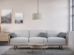 Soft pendel Ø40 cm, Vit ull