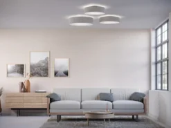 Soft plafond Ø60 cm, Grå ull