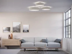 Soft plafond Ø44 cm, Vit ull