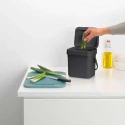 Sort & Go avfallshink 3 L, Grå