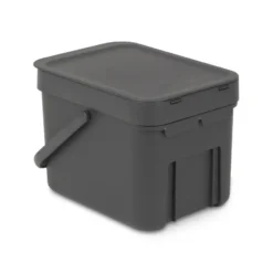 Sort & Go avfallshink 6 liter, grå