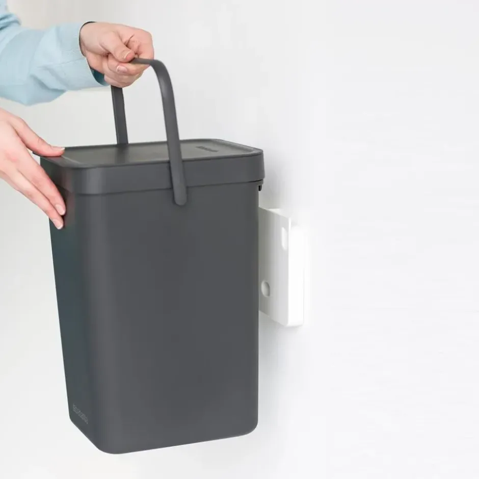 Sort & Go avfallshink 12 liter, grå