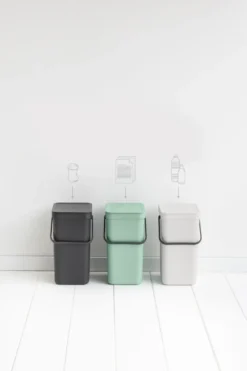 Sort & Go avfallshink 12 liter, Jade green