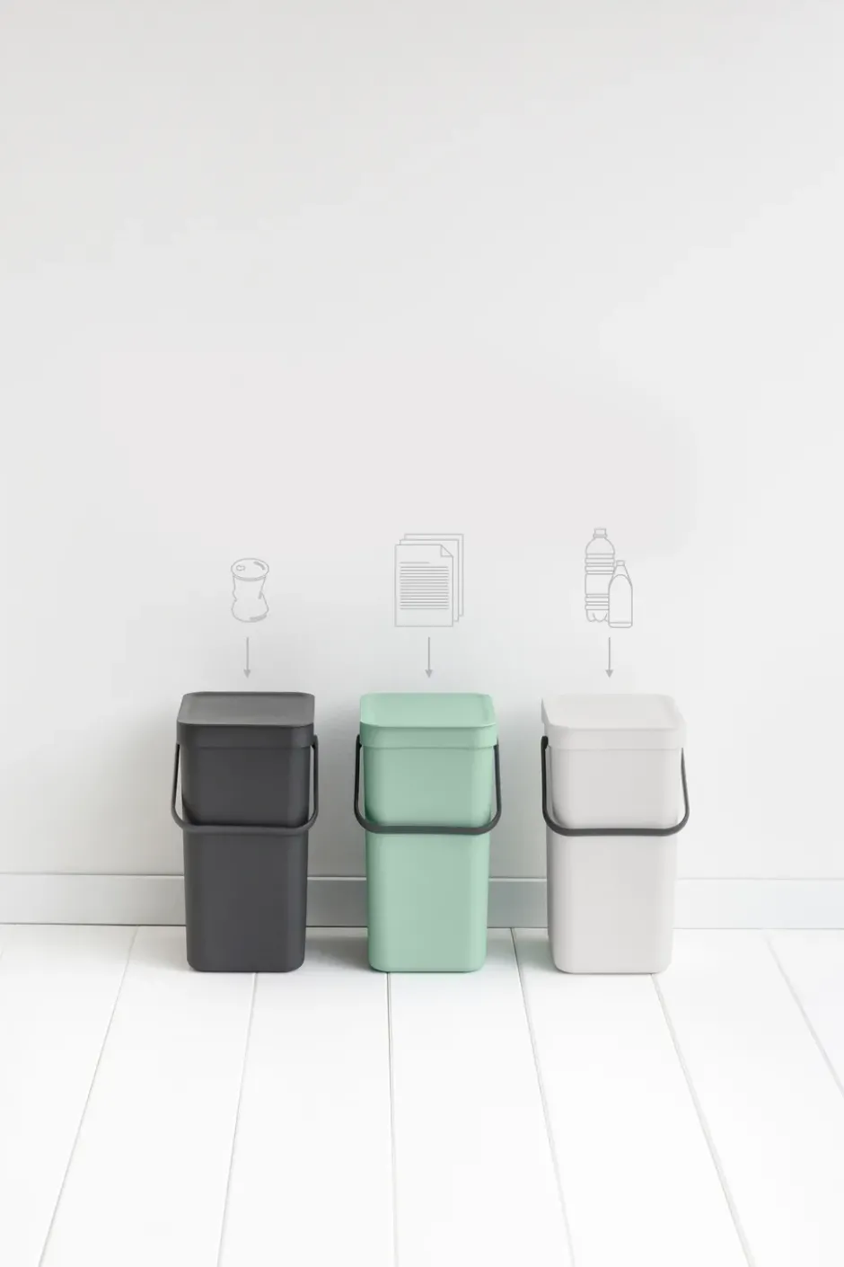 Sort & Go avfallshink 12 liter, Jade green