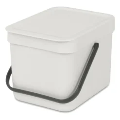 Sort & Go avfallshink 6 liter, Ljusgrå
