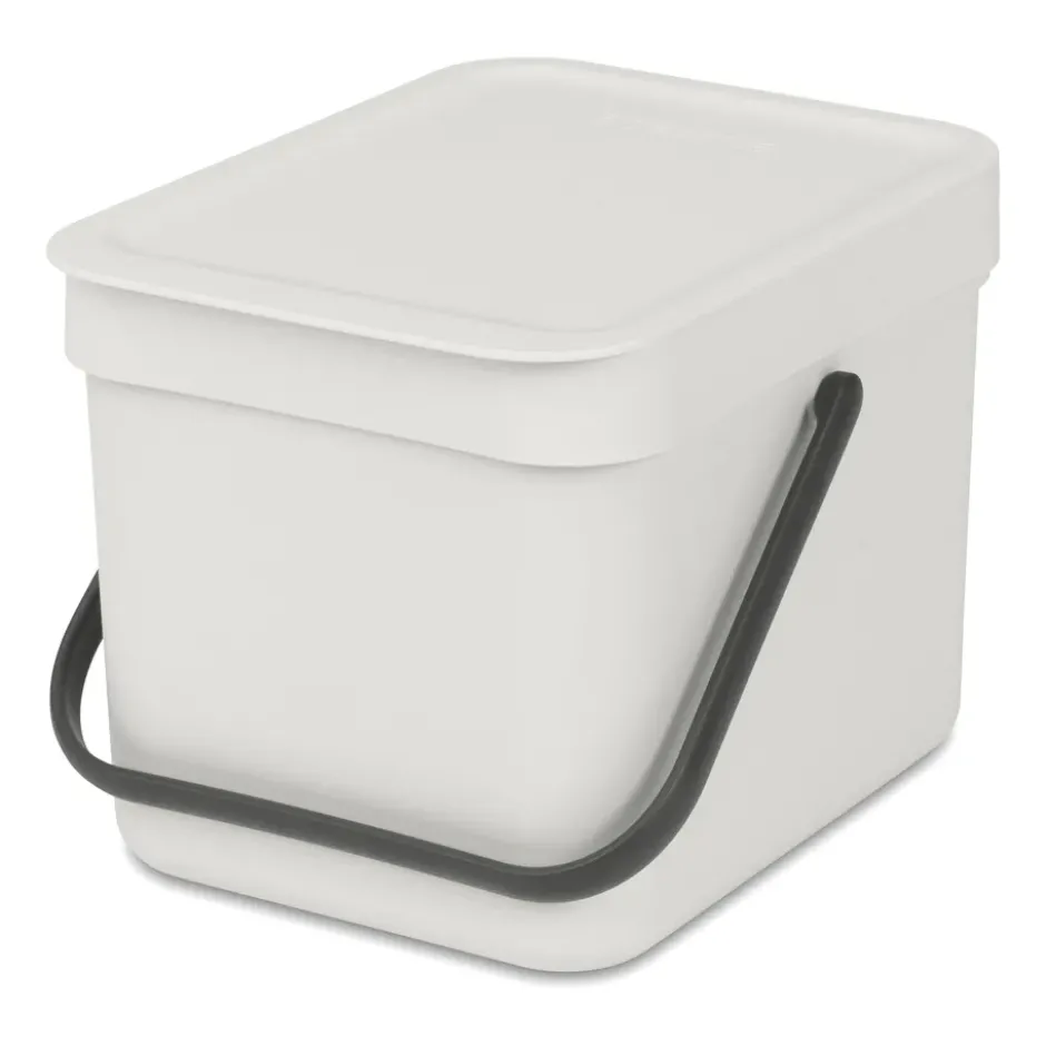 Sort & Go avfallshink 6 liter, Ljusgrå