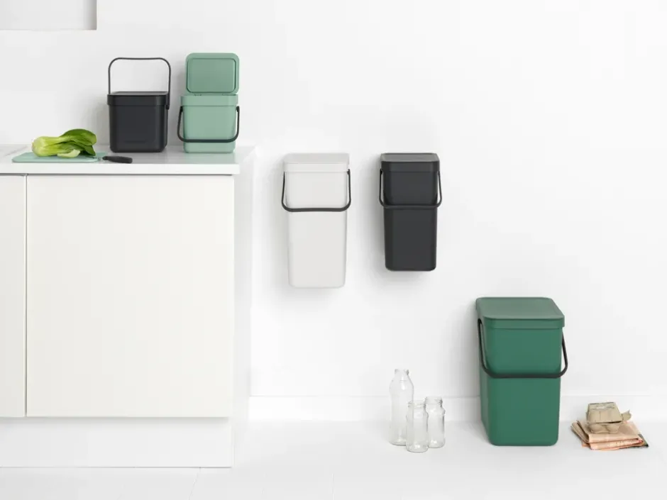 Sort & Go avfallshink 3 L, Jade green