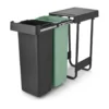 Sort&Go Inbyggnadsbara hinkar, 2x30 L, Mörkgrå