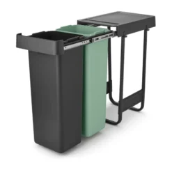 Sort&Go Inbyggnadsbara hinkar, 2x30 L, Mörkgrå