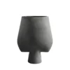 Sphere vas Square Big Ø33 cm, Dark grey