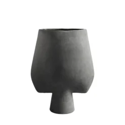 Sphere vas Square Big Ø33 cm, Dark grey