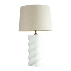 Spin bordslampa, Vit-beige