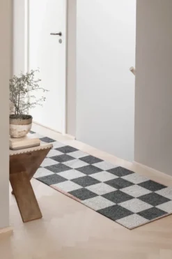 Square all-round gångmatta, Dark grey, 77x240 cm