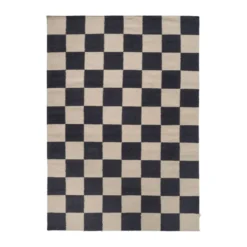 Squares matta, Svart-beige, 250x350 cm