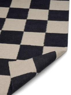 Squares matta, Svart-beige, 170x230 cm