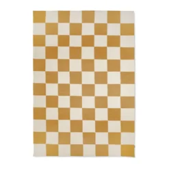 Squares matta, White-yellow, 250x350 cm