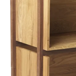 Stack hylla, oak, add on, mörkt oljat valnötsfäste