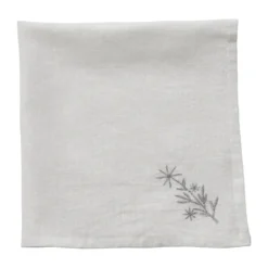 Starlia tygservett, Vit-silver, 45x45 cm
