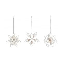Star mix julhänge 3-pack, Vit