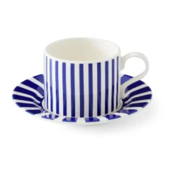 Steccato temugg 29 cl och fat Ø15,5 cm, Blå-vit