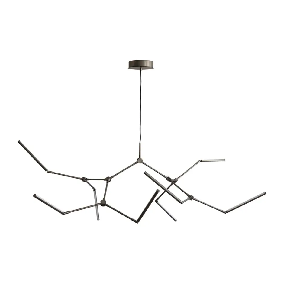 Stick chandelier takkrona, Bronze