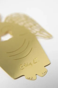 Stig L Gingerbread Angel julgranshänge, Guld