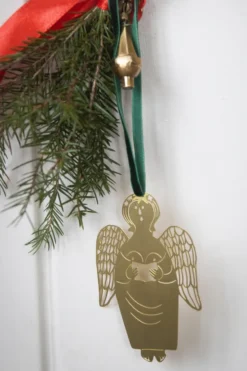 Stig L Gingerbread Angel julgranshänge, Guld