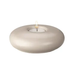 Stone ljuslykta Ø13 cm, Beige