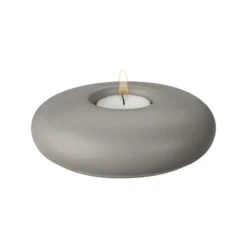 Stone ljuslykta Ø13 cm, Grå