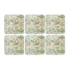 Strawberry Thief glasunderlägg 6-pack, Green
