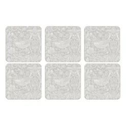 Strawberry Thief glasunderlägg 6-pack, Grey