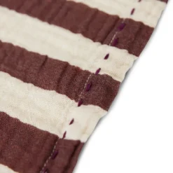 Striped bomulsservett 30x30 cm 2-pack, Burgundy