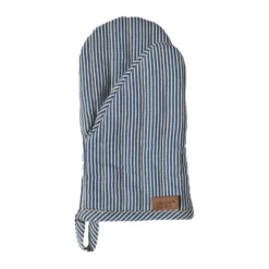 Striped denim grytvante, Blue