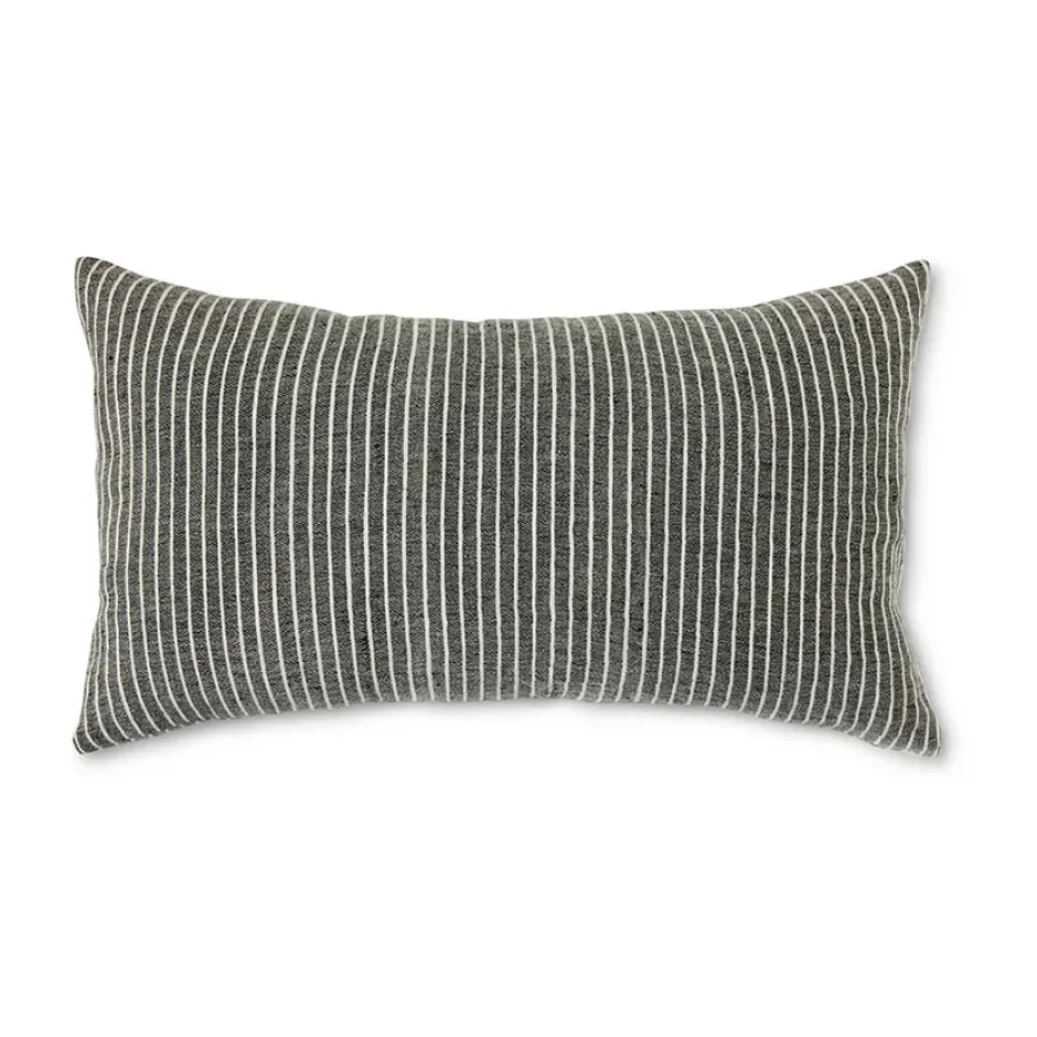 Striped monochrome kudde 40x70 cm, Grey