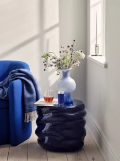 Stripe dricksglas 35 cl, Clear-white stripes