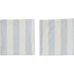 Striped servett 45x45 cm 2-pack, Ice Blue